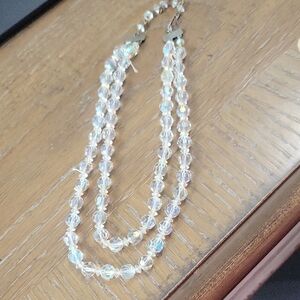 Elegant Crystal Double strand Beaded Necklace